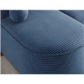 Corner sofa Elivosa R, sleeping function, Jarell 40, corduroy, dark blue, H93x220x144cm
