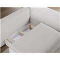 Corner sofa Elivosa R, sleeping function, Royal 01, boucle, white, H93x220x144cm
