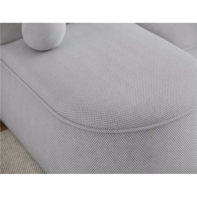Corner sofa Elivosa R, sleeping function, Calmora 04, grey, H93x220x144cm