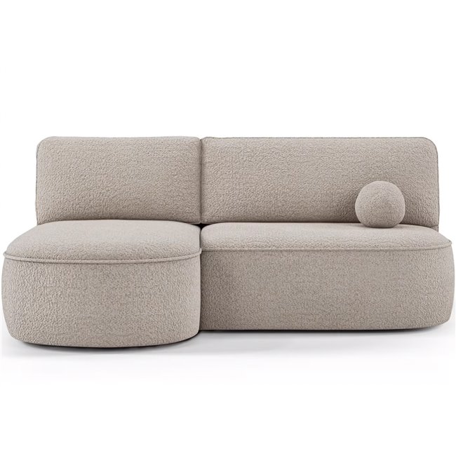 Corner sofa Elivosa L, sleeping function, Royal 18, boucle, beige, H93x220x144cm