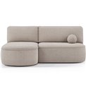 Corner sofa Elivosa L, sleeping function, Royal 18, boucle, beige, H93x220x144cm