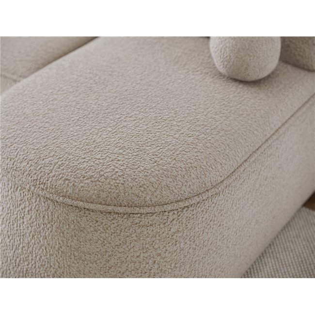 Corner sofa Elivosa L, sleeping function, Royal 18, boucle, beige, H93x220x144cm