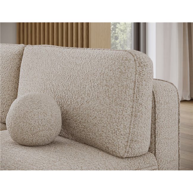 Corner sofa Elivosa L, sleeping function, Royal 18, boucle, beige, H93x220x144cm