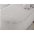 Corner sofa Elivosa L, sleeping function, Royal 01, boucle, white, H93x220x144cm
