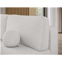 Corner sofa Elivosa L, sleeping function, Royal 01, boucle, white, H93x220x144cm