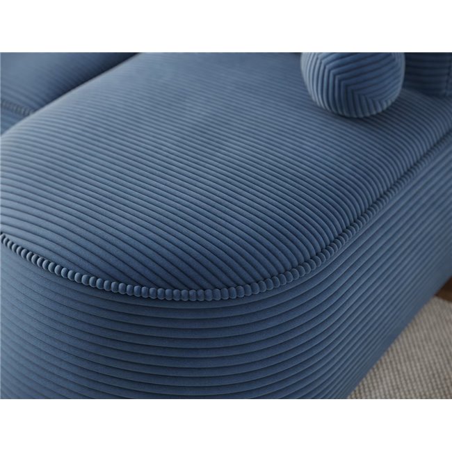 Corner sofa Elivosa L, sleeping function, Jarell 40, corduroy, dark blue, H93x220x144cm