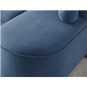 Corner sofa Elivosa L, sleeping function, Jarell 40, corduroy, dark blue, H93x220x144cm