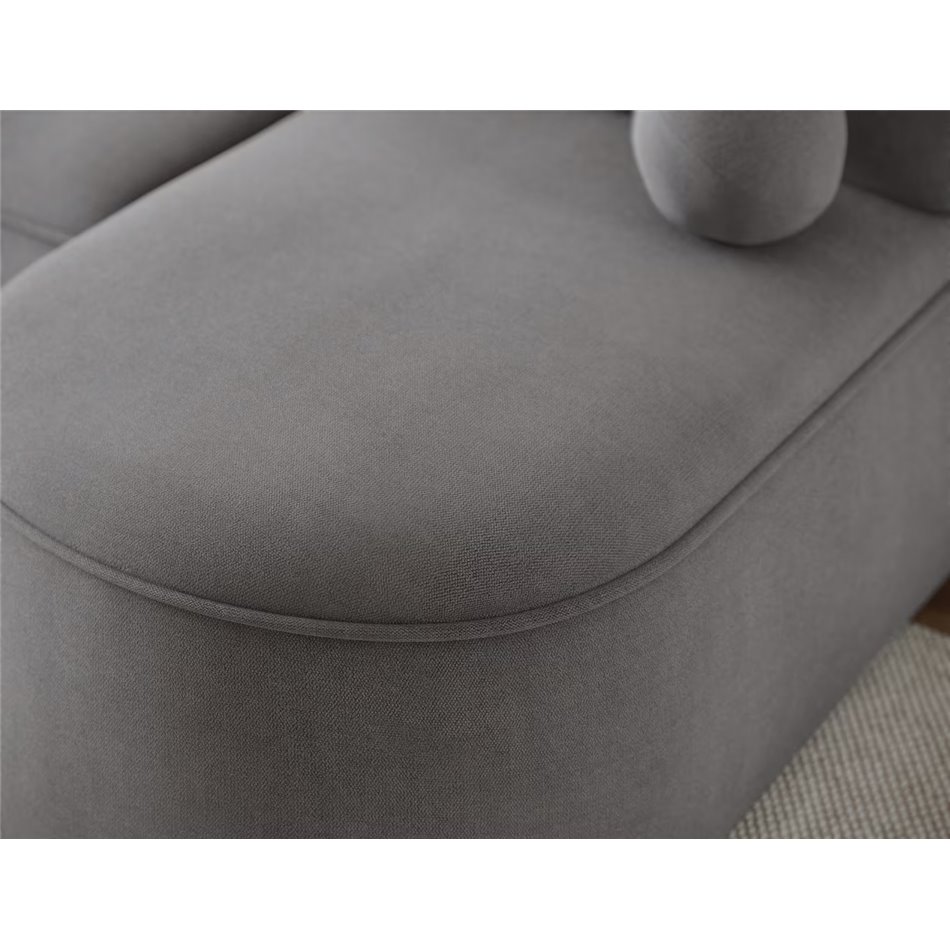 Corner sofa Elivosa L, sleeping function, Poco 04, grey, H93x220x144cm