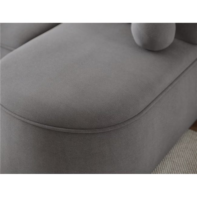 Corner sofa Elivosa L, sleeping function, Poco 04, grey, H93x220x144cm