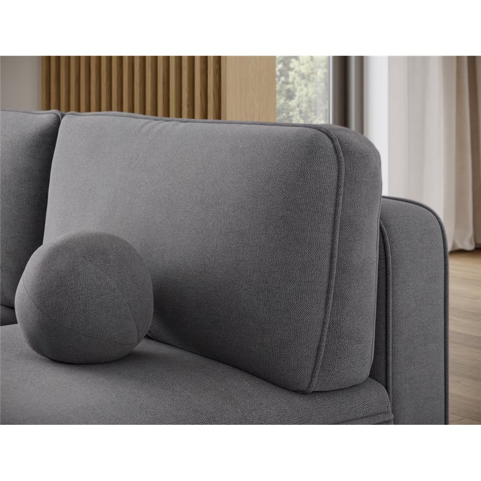 Corner sofa Elivosa L, sleeping function, Poco 04, grey, H93x220x144cm