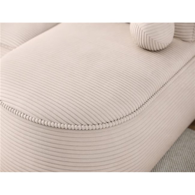 Corner sofa Elivosa L, sleeping function, Jarell 18, corduroy, beige, H93x220x144cm