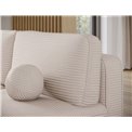 Corner sofa Elivosa L, sleeping function, Jarell 18, corduroy, beige, H93x220x144cm