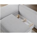 Corner sofa Elivosa L, sleeping function, Calmora 04, grey, H93x220x144cm