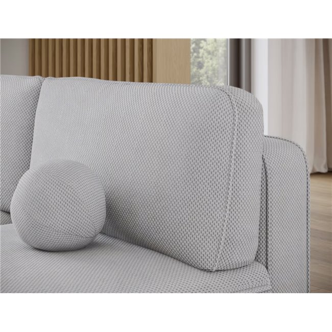 Corner sofa Elivosa L, sleeping function, Calmora 04, grey, H93x220x144cm