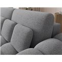 Sofa bed Elcotonn, sleeping function, Royal 04, boucle, grey, H105x256x119cm