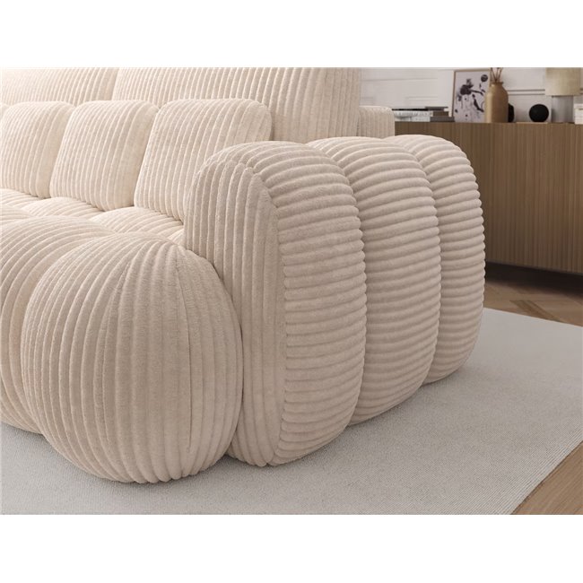 Sofa bed Elcotonn, sleeping function, Modullo 01, white, H105x256x119cm