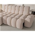 Corner sofa Eleedro L, electrically extendable, Calmora 18, beige, H98x283x165cm