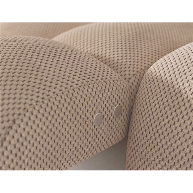 Corner sofa Eleedro L, electrically extendable, Calmora 18, beige, H98x283x165cm