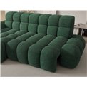 Corner sofa Eleedro L, electrically extendable, Amore 35, boucle, green, H98x283x165cm