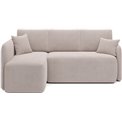 Corner sofa Elhadson L, sleeping function, Jarell 18, corduroy, beige, H89x206x150cm