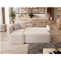 Corner sofa Elhadson L, sleeping function, Jarell 18, corduroy, beige, H89x206x150cm