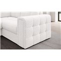 U-shaped sofa Elewett L, sleeping function, Royal 01, boucle, white, H82x299x198cm