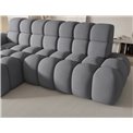 Corner sofa Eleedro L, electrically extendable, Calmora 05, grey, H98x283x165cm