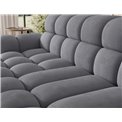 Corner sofa Eleedro L, electrically extendable, Calmora 05, grey, H98x283x165cm