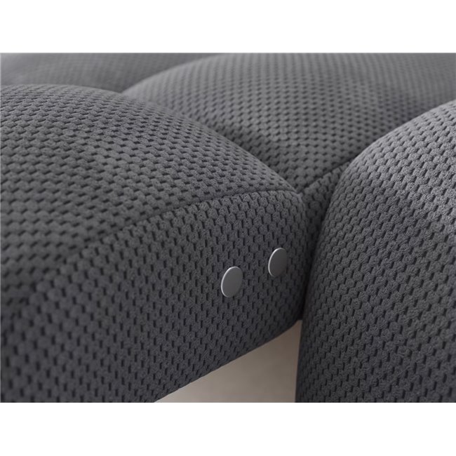 Corner sofa Eleedro L, electrically extendable, Calmora 05, grey, H98x283x165cm