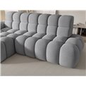 Corner sofa Eleedro L, electrically extendable, Royal 04, boucle, grey, H98x283x165cm