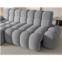 Corner sofa Eleedro L, electrically extendable, Royal 04, boucle, grey, H98x283x165cm