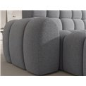 Corner sofa Eleedro L, electrically extendable, Royal 04, boucle, grey, H98x283x165cm