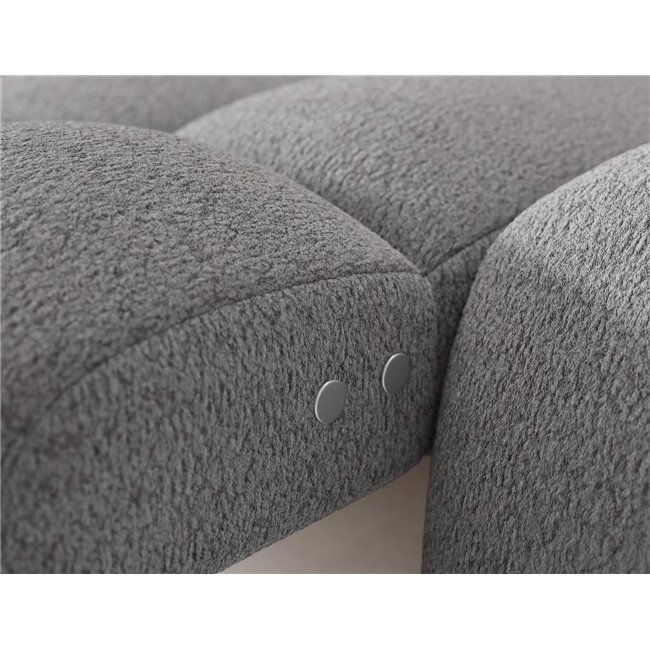Corner sofa Eleedro L, electrically extendable, Royal 04, boucle, grey, H98x283x165cm