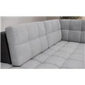 U-shaped sofa Elewett L, sleeping function, Monolith 84, Monolith 97, velvet, grey, H82x299x198cm