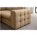 U-shaped sofa Elewett L, sleeping function, Monolith 09, velvet, light brown, H82x299x198cm