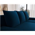 Corner sofa Elgino L/R Reversible, sleeping function, Nube 40, velvet, dark blue, H90x201x143cm