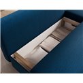 Corner sofa Elgino L/R Reversible, sleeping function, Nube 40, velvet, dark blue, H90x201x143cm