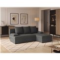Corner sofa Elgino L/R Reversible, sleeping function, Sawana 21, grey, H90x201x143cm