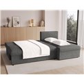 Corner sofa Elgino L/R Reversible, sleeping function, Sawana 21, grey, H90x201x143cm