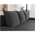 Corner sofa Elgino L/R Reversible, sleeping function, Sawana 21, grey, H90x201x143cm