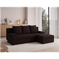 Corner sofa Elgino L/R Reversible, sleeping function, Sawana 26, brown, H90x201x143cm