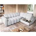 Corner sofa Elfalconn R, electrically extendable, Coralline 01, grey, H107x258x208cm