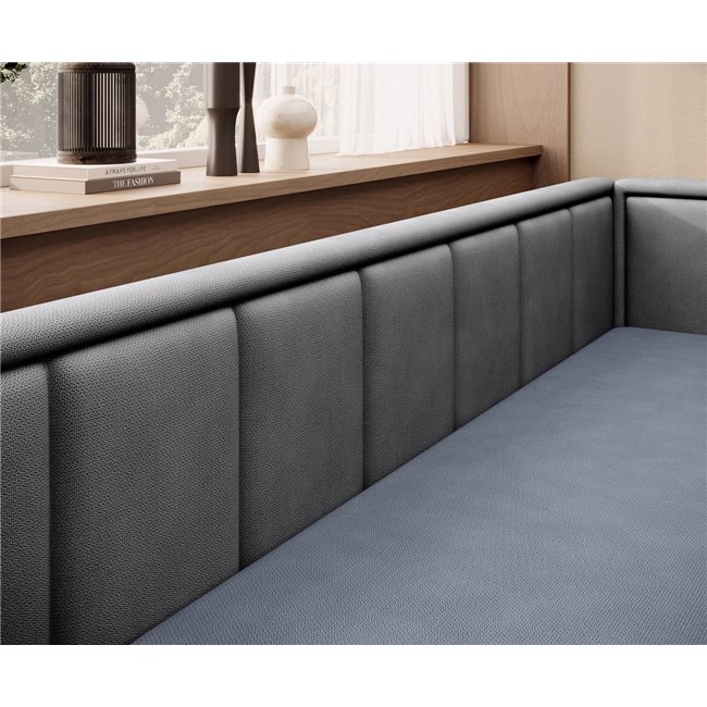 Sofa bed Elfulgeo R, sleeping function, Poco 40, Poco 04, dark blue, H77x214x82cm