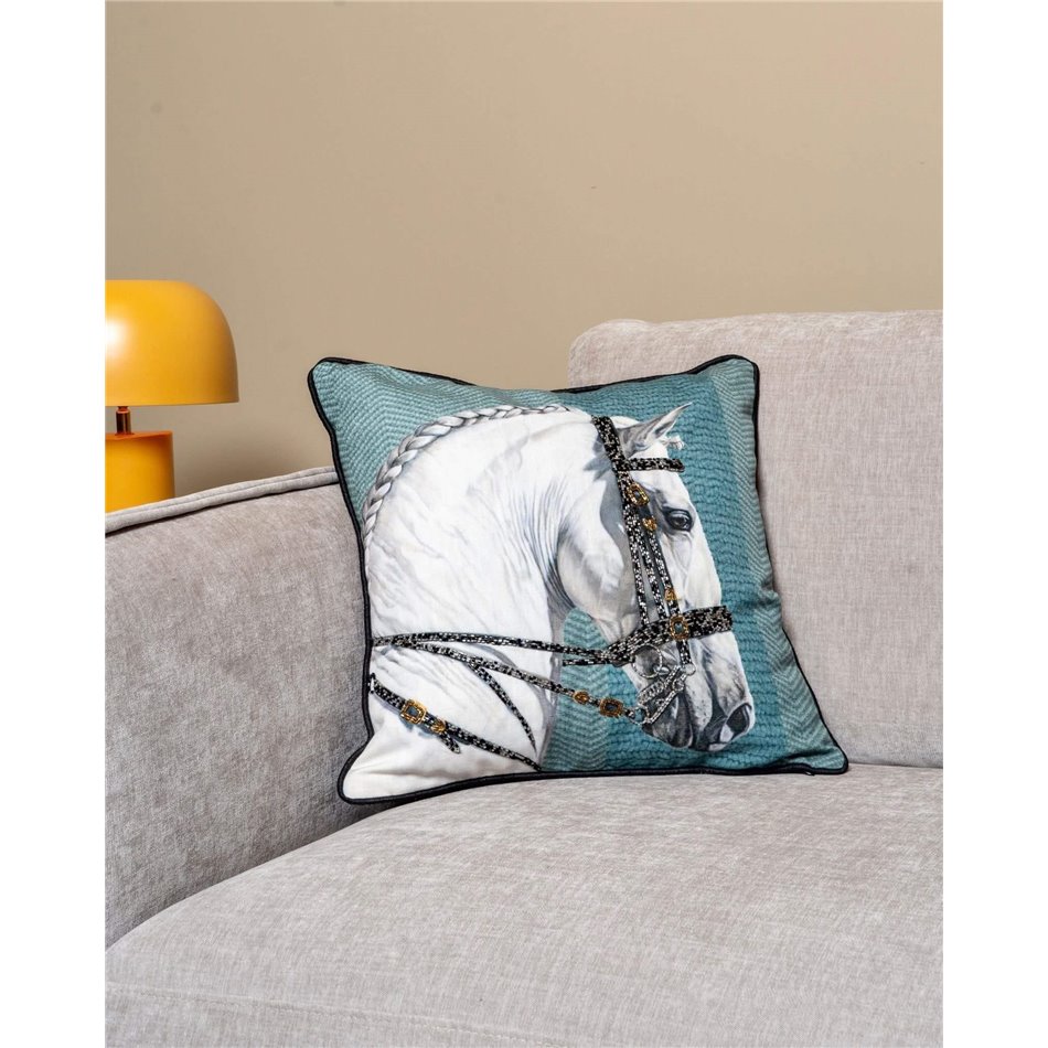 Cushion Show Horse Head, 45x45cm