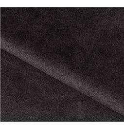 Угловой диван Elkanedo L, раздвижной, Aura 06, бархат, черный, H86x269x204cm