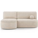 Corner sofa Elivosa L, sleeping function, Jarell 18, corduroy, beige, H93x220x144cm