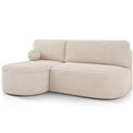 Corner sofa Elivosa L, sleeping function, Jarell 18, corduroy, beige, H93x220x144cm