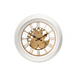 Laikrodis, baltosos/auksinės sp., D36x5cm