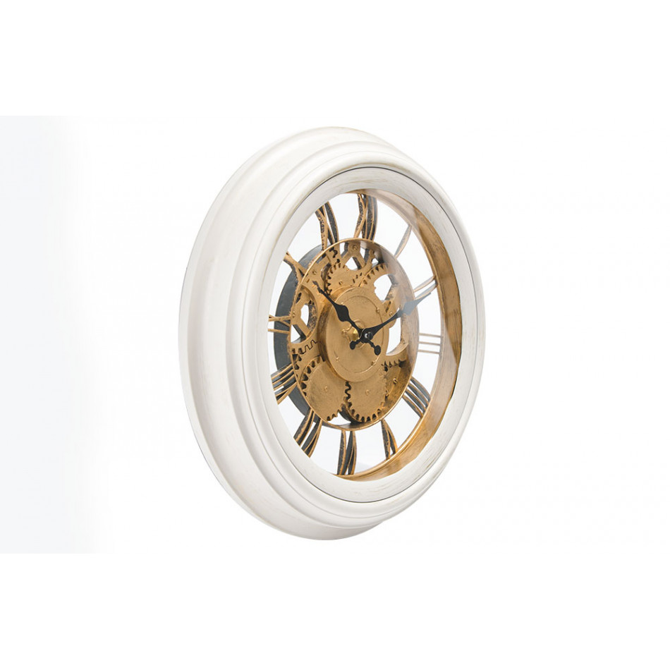 Laikrodis, baltosos/auksinės sp., D36x5cm
