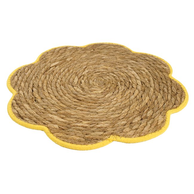Placemat Dolce Vita Flower, seagrass, D36cm
